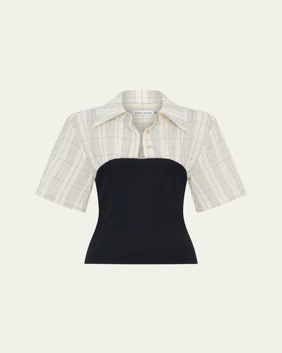 Wren Short-Sleeve Combo Top